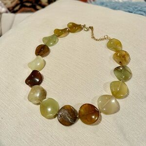 DA designs  Multi-Color natural Stone Statement Necklace